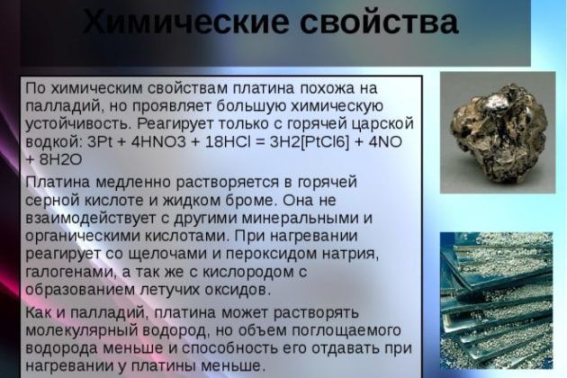 Химические свойства палладия