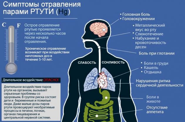 Влияние ртути на организм человека